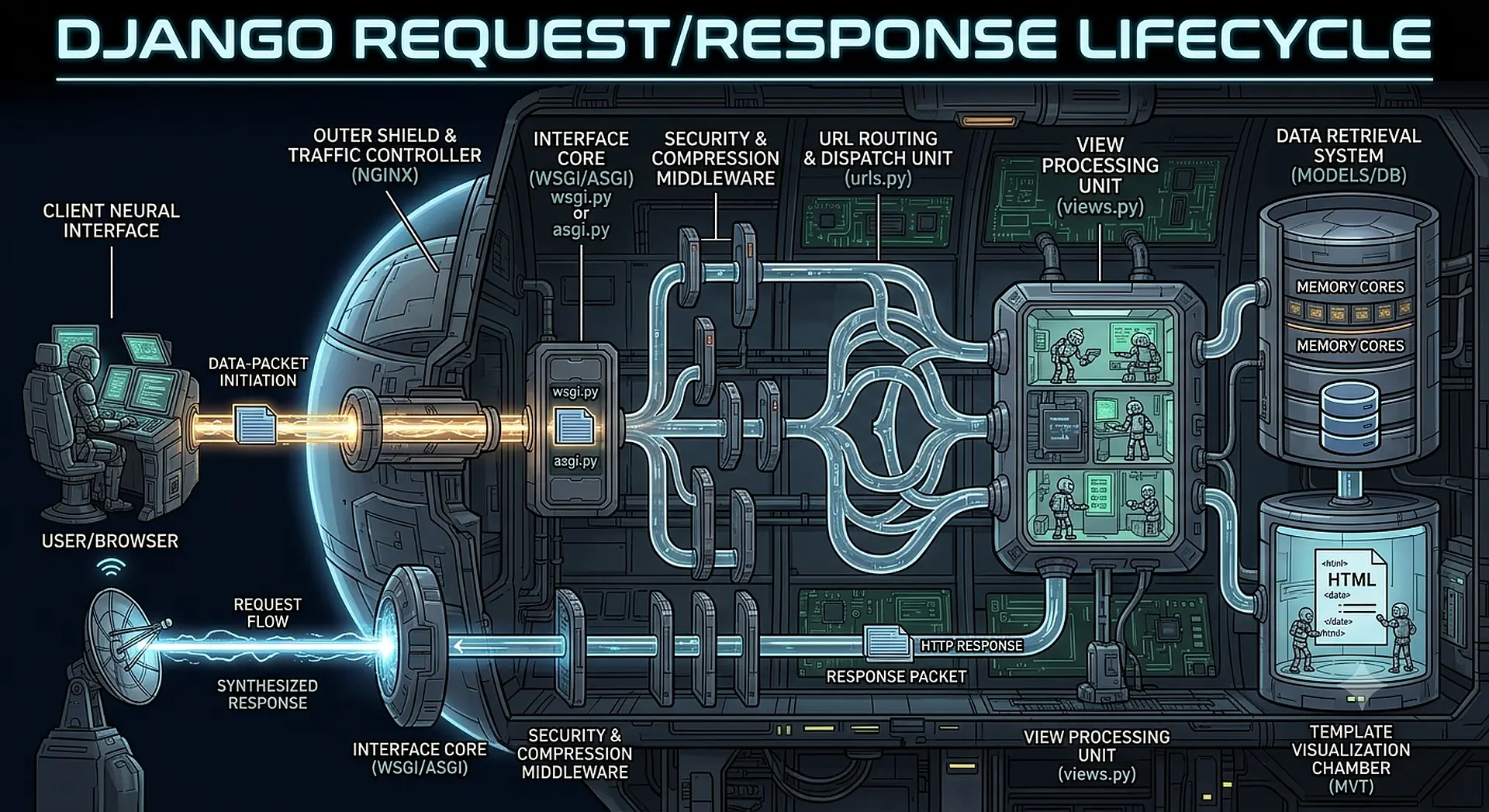 Django Under Hood #01: Django Request/Response lifecycle - What Actually Happens When a Request Hits Your Server