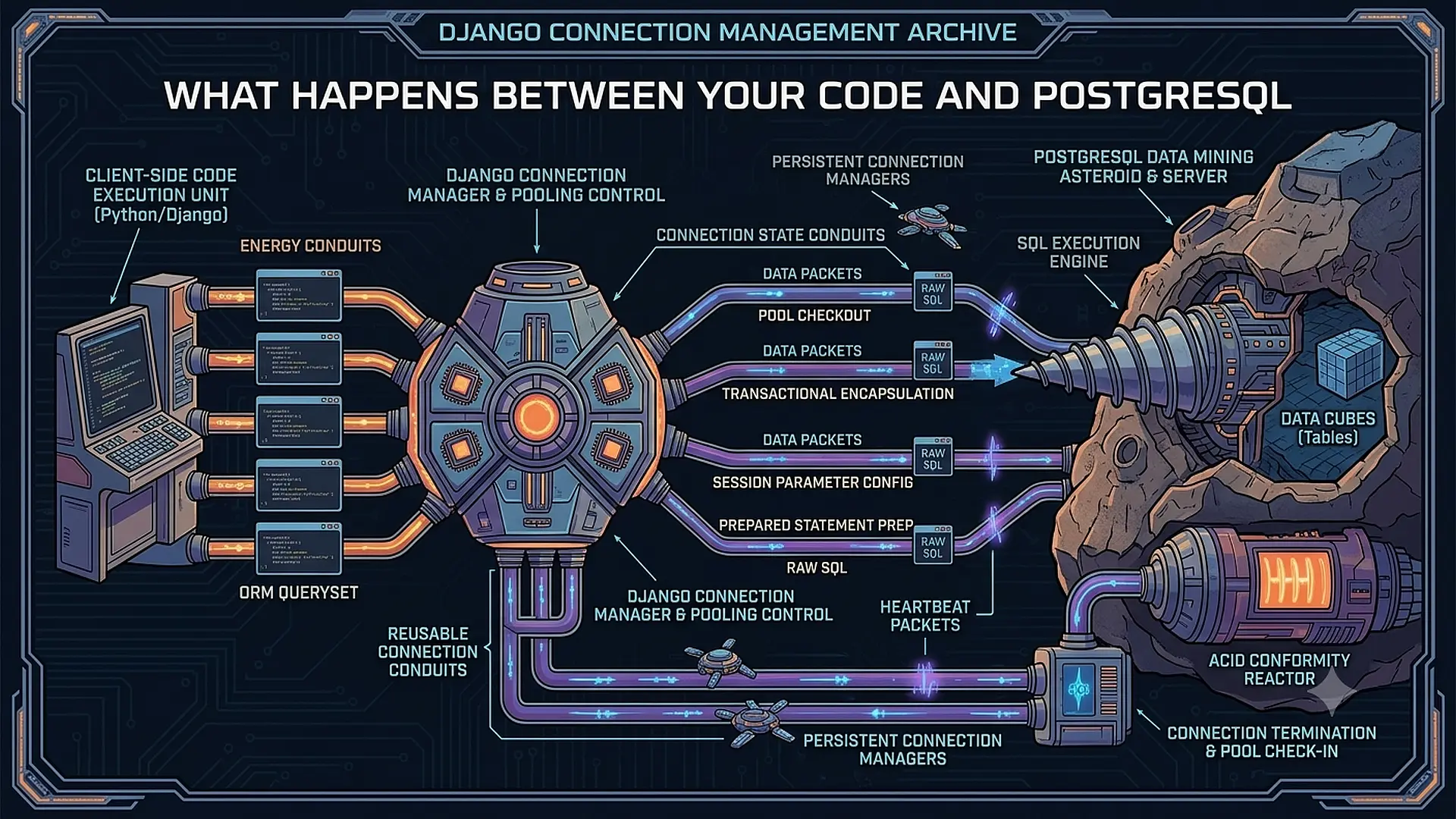 Django Under Hood #03: Django’s Connection Management — What Happens Between Your Code and PostgreSQL
